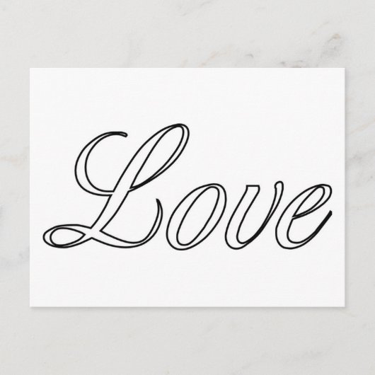 Hollow Script Love Briefkaart (Voorkant)