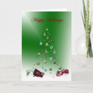 Hollow Tree Happy Holiday Card Feestdagen Kaart