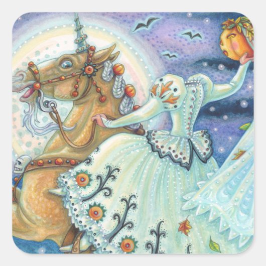 HOLLOW VAN DE SLEEPY, UNICORN STICKERS SHEET Squ (Voorkant)