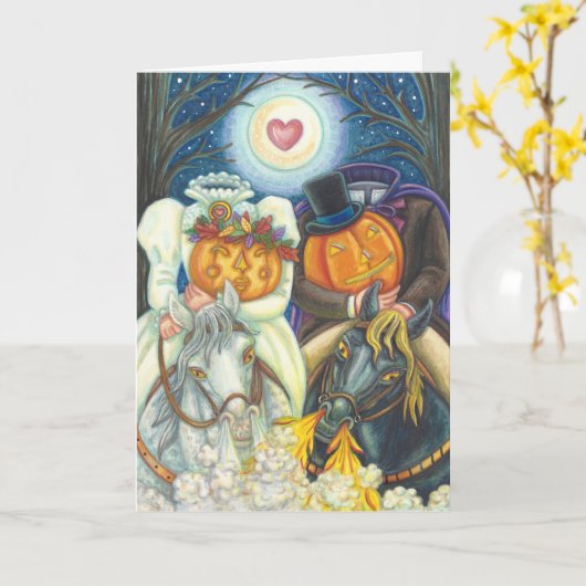 HOLLOW WEDING HALLOWEEN HOLIDAY CARD Verse Kaart (Gele Bloem)