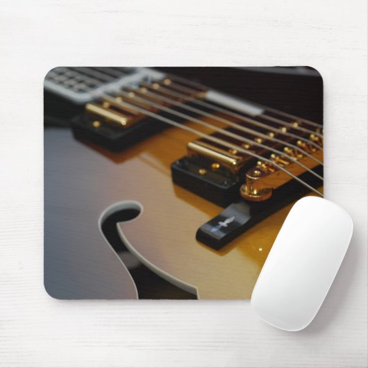 Hollowbody Guitar Mousepad Muismat (Met muis)