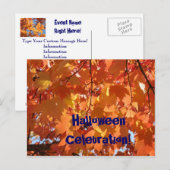 Holloween Celebration! gebeurtenisaankondigingskaa Uitnodiging Briefkaart (Voorkant / Achterkant)