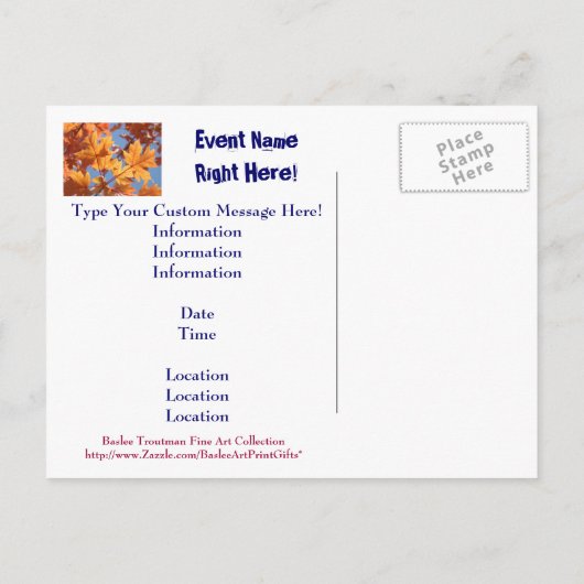 Holloween Celebration! gebeurtenisaankondigingskaa Uitnodiging Briefkaart (Achterkant)