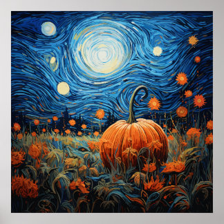 HOLLOWEEN NACHTKUNST POSTER