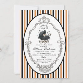 Holloween Pumpkin Little Boo Baby shower Kaart