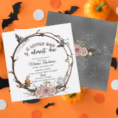 Holloween Pumpkin Little Boo Baby shower Kaart