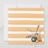 Holloween Pumpkin Little Boo Baby shower Kaart (Achterkant)