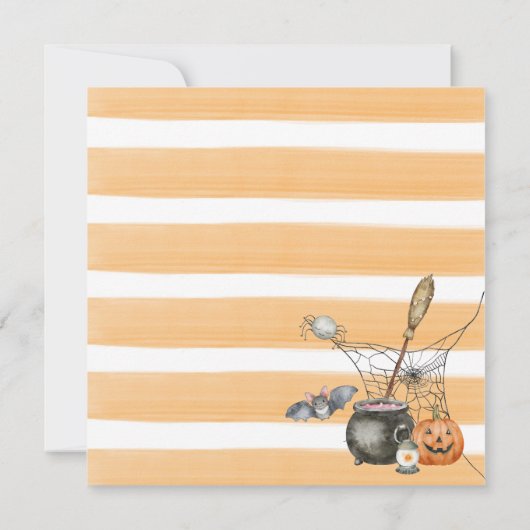 Holloween Pumpkin Little Boo Baby shower Kaart (Achterkant)