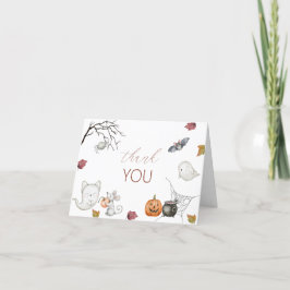 Holloween Spooktacular Party Waterverf Baby Showe Bedankkaart