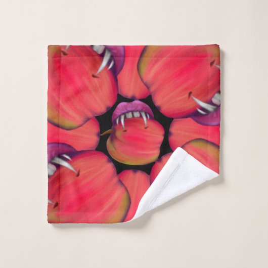 Holloween Vampire Queen Bobbing for Apples Bad Handdoek (Wasdoekje)