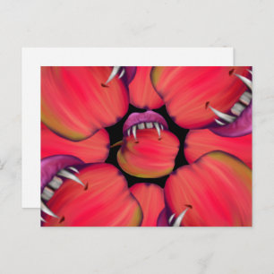 Holloween Vampire Queen Bobbing for Apples Briefkaart