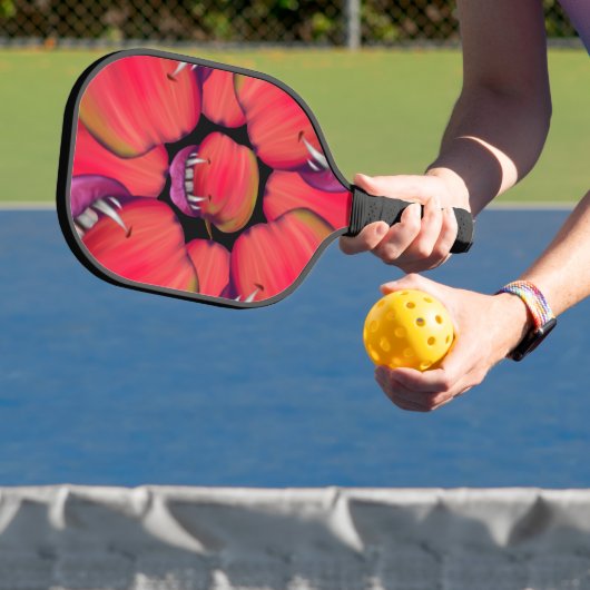 Holloween Vampire Queen Bobbing for Apples Pickleball Paddle (Insitu)