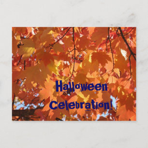 Holloween viering! evenement aankondigingen kaarte