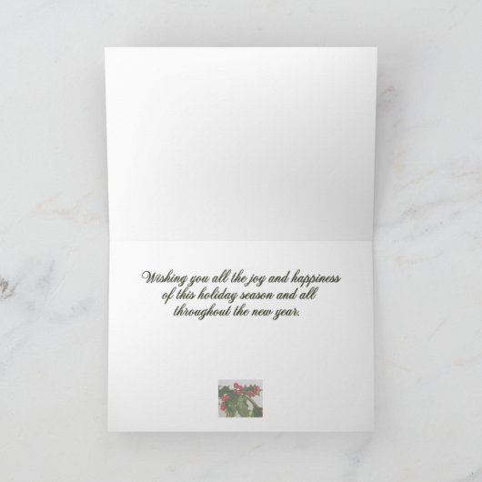Holly 152 Christmas Kaart (Binnen)