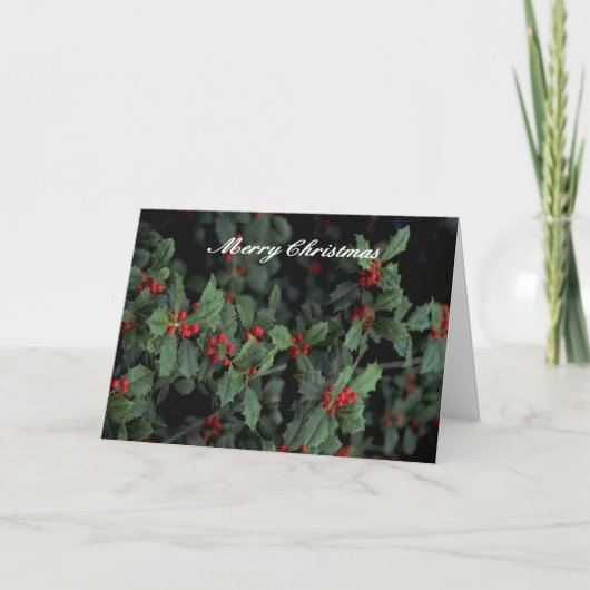 Holly 152 Christmas Kaart (Voorkant)