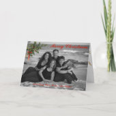  Holly | Aangepaste gevouwen kerstfotokaart Feestdagen Kaart (Voorkant)