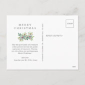 Holly Achtergrond Nieuw Wed Foto Kerstmis Feestdagenkaart (Achterkant)