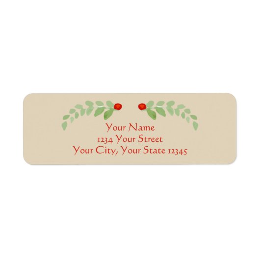 Holly Address Label (Voorkant)