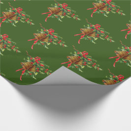 Holly and Bells kerstvakanay Wrapping Paper Cadeaupapier