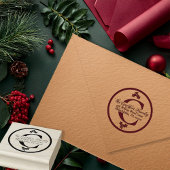 Holly and Berries Christmas Holiday Monogram Rubberstempel