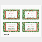 Holly and Berries Editable Baking Sticker on Sage (Vel)