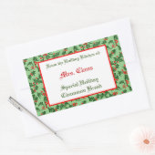 Holly and Berries Editable Baking Sticker on Sage (Envelop)