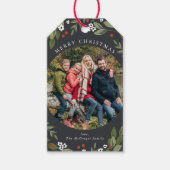 Holly and Berries Foto GIft Label Cadeaulabel (Voorkant)