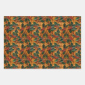 Holly and Berries Gereed Leather Look Assortiment Inpakpapier Vel (Voorkant)