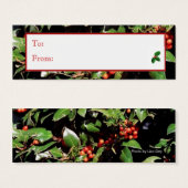 Holly and Berries Holiday Gift Label Mini Visitekaartjes (Voorkant /achterkant)
