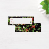 Holly and Berries Holiday Gift Label Mini Visitekaartjes (Bureau)