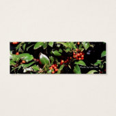 Holly and Berries Holiday Gift Label Mini Visitekaartjes (Achterkant)