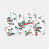Holly and Berries Holiday Greenery Wedding Bedankdoosjes (Uitgevouwen)
