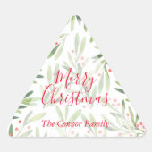 Holly and Berries Holiday Kerstmis Sticker (Voorkant)