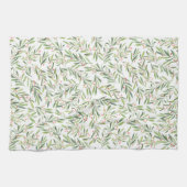 Holly and Berries Holiday Kerstmis Theedoek (Horizontaal)