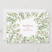 Holly and Berries Joyful-kerstfoto Feestdagenkaart (Achterkant)