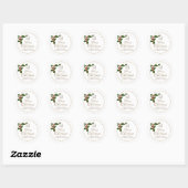 Holly and Berries Merry KerstGold Hive Apiary Ronde Sticker (Vel)