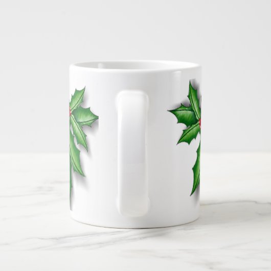 Holly and Berries Mok 20 oz JUMBO (Achterkant)