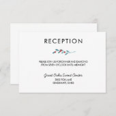 Holly and Berries Winter Wedding Reception Card Informatiekaartje (Voorkant / Achterkant)