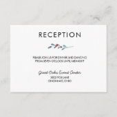Holly and Berries Winter Wedding Reception Card Informatiekaartje (Voorkant)