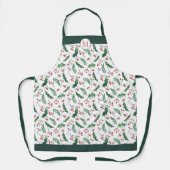 Holly and Berry Kerstpattern Monogram Schort (Voorkant)