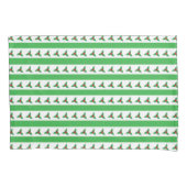 Holly and Green Stripe Pattern Retro kerst Kussensloop (Voorkant-Links)