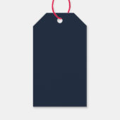 Holly and Greenery Merry Kerstfeestdag Cadeaulabel (Achterkant)