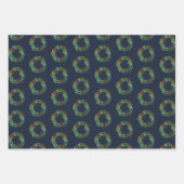 Holly and Greenery Merry Kerstfeestdag Inpakpapier Vel (Voorkant)