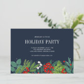 Holly and Greenery Merry Kerstfeestdag Kaart (Staand voorkant)