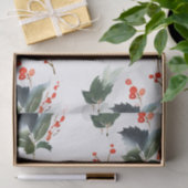 Holly and Ivy Waterverf Print Tissue Paper Tissuepapier (Geschenk)