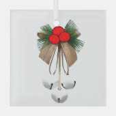 Holly and Jingle Bells-Ornament Glas Ornament (Voorkant)