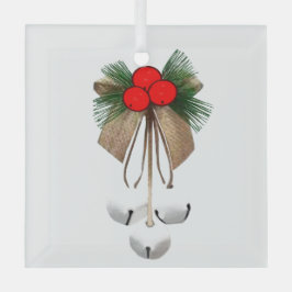 Holly and Jingle Bells-Ornament Glas Ornament