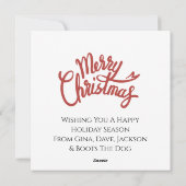 Holly and Leaf Circle Moose Kerstfeestay Card Feestdagenkaart (Achterkant)