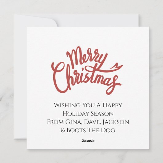 Holly and Leaf Circle Moose Kerstfeestay Card Feestdagenkaart (Achterkant)