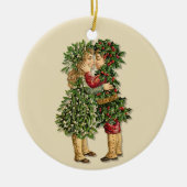 Holly and Mistletoe Kinder - Bewerk tekst Ornament (Voorkant)